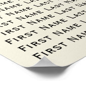 Bride & Groom Aloha Pineaple Tiki Wedding Sitzplat Poster (Ecke)