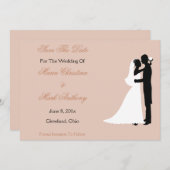 Bride Groom Ankündigung Datum freihalten (Vorne/Hinten)