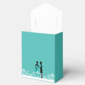 Bride Groom Aquamarin White Elegant Wedding Vielen Geschenkschachtel (Geöffnet)