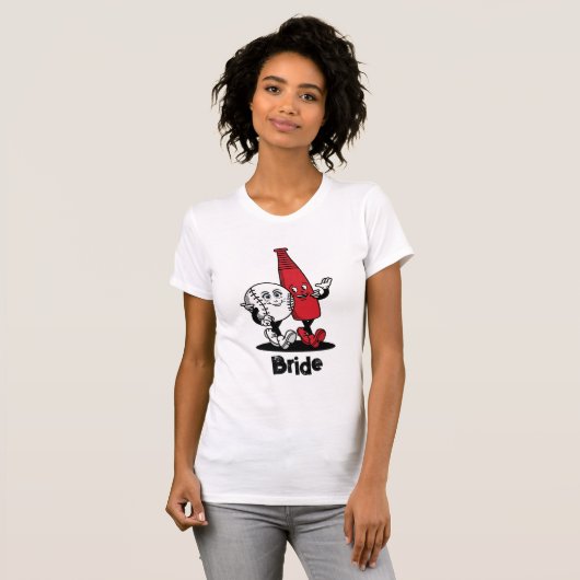 Bride Groom Baseball & Bat Funny T-Shirt (Vorne ganz)