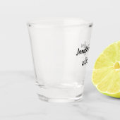 Bride Groom Black Eleganter Individuelle Name Hoch Schnapsglas (Links)