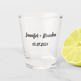 Bride Groom Black Eleganter Individuelle Name Hoch Schnapsglas