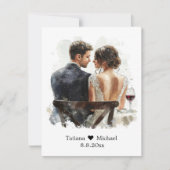 bride & groom budget thank you wedding mitteilungskarte (Vorderseite)