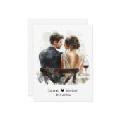 bride & groom budget thank you wedding mitteilungskarte (Vorderseite/Rückseite Beispiel)