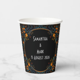 Bride & Groom delikates klassisches Design Pappbecher