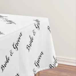 Bride Groom Diagonal Typografie Tischdecke