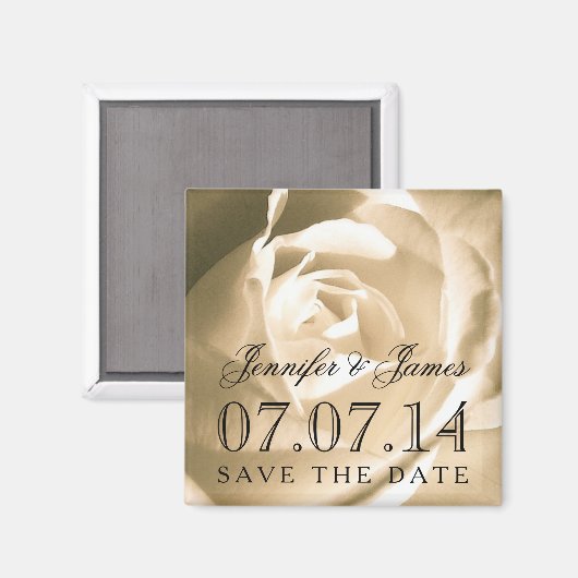 Bride Groom Floral Save the Date Magnete Magnet (Vorderseite/Rückseite)