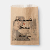 Bride Groom Foto Vielen Dank für Ihre Hochzeitsfei Geschenktütchen (Vorderseite)