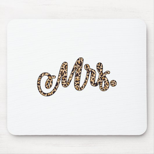 Bride Groom Frau Leopard Print Wedding Matching Co Mousepad (Vorne)