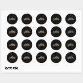Bride Groom Frau Leopard Print Wedding Matching Co Runder Aufkleber (Blatt)