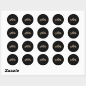 Bride Groom Frau Leopard Print Wedding Matching Co Runder Aufkleber (Blatt)