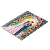 Bride & Groom Garden Arch | Floral Wedding Painted Notizblock (Linke Seite)