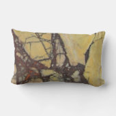 Bride Groom Gemstone Yellow Red Marble Keepake Lendenkissen (Rückseite)