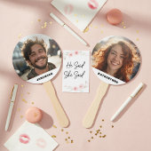 Bride Groom Her Him Photo Wedding Shower Game Fächer