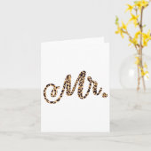 Bride Groom Herr Leopard Print Wedding Matching Co Karte (Gelbe Blume)