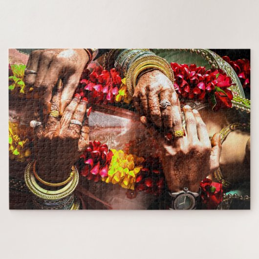 Bride & Groom Hindu Wedding Jigsaw Puzzle 1014 Stk (Horizontal)
