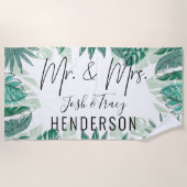 Bride & Groom, Jubiläum, Verlobung Strandtuch (Vorderseite)