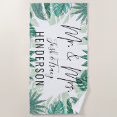 Bride & Groom, Jubiläum, Verlobung Strandtuch (Vorderseite)