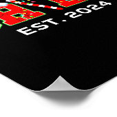 Bride Groom just Married Est 2024 Matching Christm Poster (Ecke)