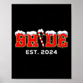 Bride Groom just Married Est 2024 Matching Christm Poster (Vorne)