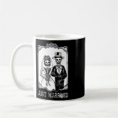 Bride Groom Just Married Skeleton Halloween Couple Kaffeetasse (Links)