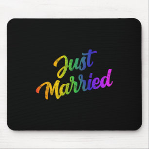 Bride Groom Lgbtq Bachelor Party Wedding T-Shirt - Mousepad