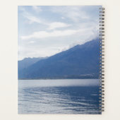 Bride & Groom Monogram Foto Black Wedding Planer (Rückseite)