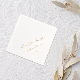 Bride Groom Monogram Weddate Party Cocktail Servietten Mit Folie