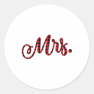 Bride Groom Mr. Mrs. Christmas Matching Coup Runder Aufkleber