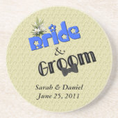 Bride Groom Personalisierte Hochzeitsgeschenk Unte Untersetzer (Vorne)