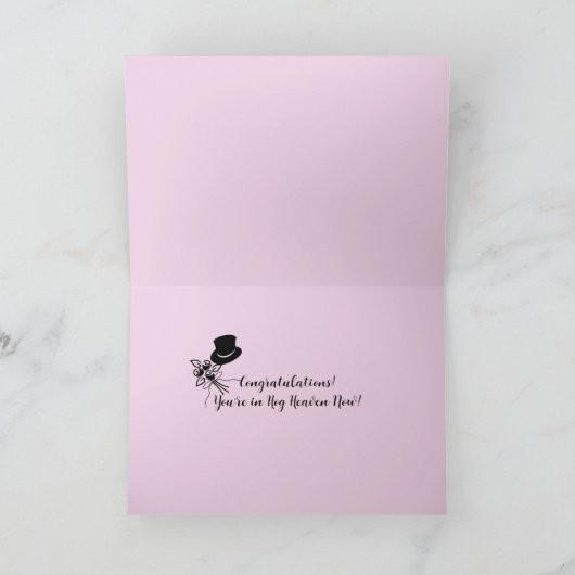 Bride & Groom Pig Hochzeitsgratulation Karte (Innenseite)