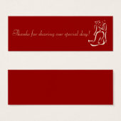 Bride&Groom Red Favor Tag (Vorne & Hinten)