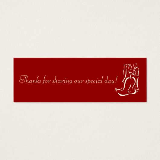 Bride&Groom Red Favor Tag (Vorderseite)
