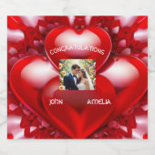 BRIDE & GROOM SCHAUMWEINETIKETT (Einzelnes Label)