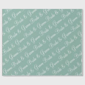 Bride Groom Script Polterabend Geschenkpapier (Flach)