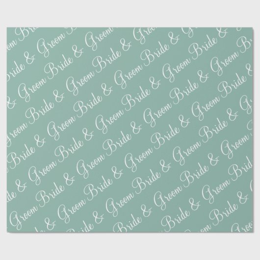 Bride Groom Script Polterabend Geschenkpapier (Flach)