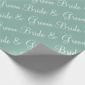 Bride Groom Script Polterabend Geschenkpapier (Ecke)