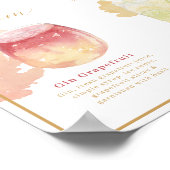 Bride & Groom Signature Drinks Aquarellcocktail Poster (Ecke)
