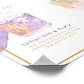 Bride & Groom Signature Drinks Aquarellcocktail Poster (Ecke)