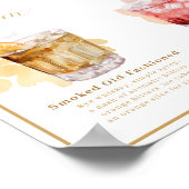 Bride & Groom Signature Drinks Aquarellcocktail Poster (Ecke)