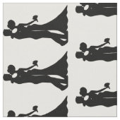 Bride Groom Silhouette Wedding Fabric Stoff (Nahaufnahme)