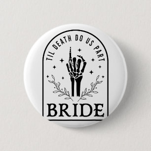 Bride Groom Skeleton Gothic Halloween Verlobung W Button