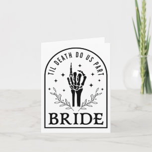Bride Groom Skeleton Gothic Halloween Verlobung W Karte