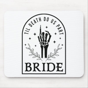 Bride Groom Skeleton Gothic Halloween Verlobung W Mousepad