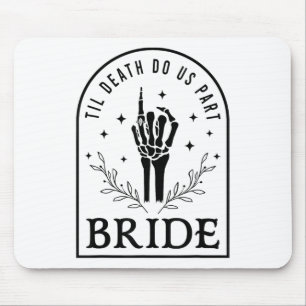 Bride Groom Skeleton Gothic Halloween Verlobung W Mousepad