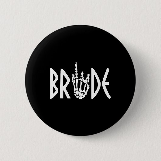 Bride Groom Skeleton Gothic Wedding Verlobung Hal Button (Vorderseite)