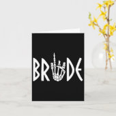 Bride Groom Skeleton Gothic Wedding Verlobung Hal Karte (Gelbe Blume)