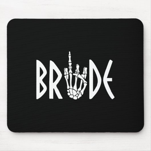 Bride Groom Skeleton Gothic Wedding Verlobung Hal Mousepad (Vorne)