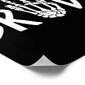 Bride Groom Skeleton Gothic Wedding Verlobung Hal Poster (Ecke)