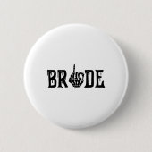 Bride Groom Skeleton Hand Halloween Bachel Button (Vorderseite)